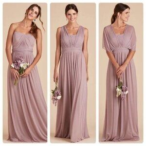 Birdy Grey NWT Sz S Mauve Chicky‎ Convertible Maxi Dress Gown Bridesmaid Formal